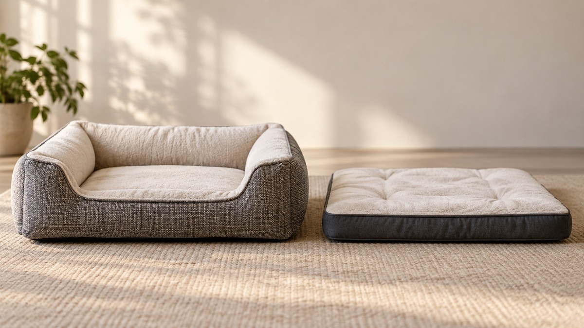 Side-by-side product image of the EHEYCIGA and Bedsure beds eheyciga options on a clean neutral background, showing their visible size and design differences.
