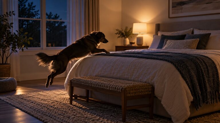 Best dog keeps jumping on bed at night
