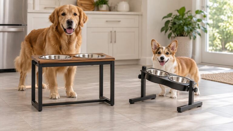 Side-by-side view of the XiaZ and PETSTA bowls & dishes products on a neutral background, emphasizing visible differences in size and configuration.