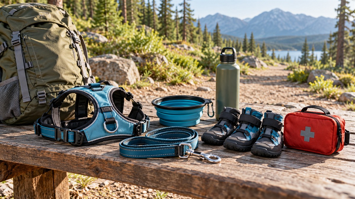 Dog hiking gear