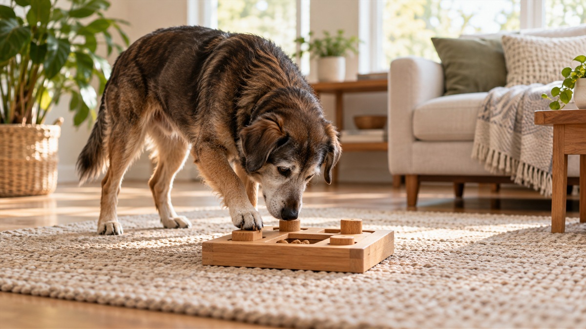 Dog puzzle toy for senior dogs