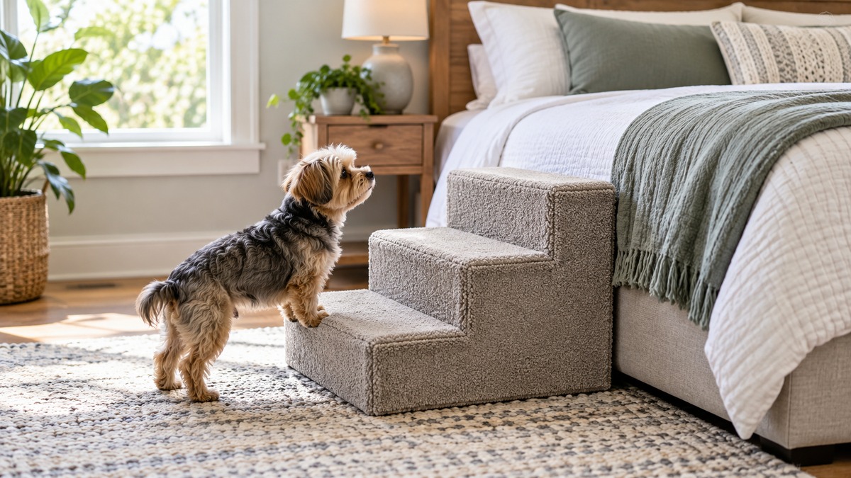 Dog stairs for beds