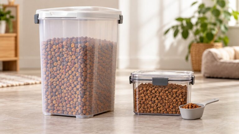 Side-by-side view of the IRIS USA and OXO food storage products on a neutral background, emphasizing visible differences in size and configuration.
