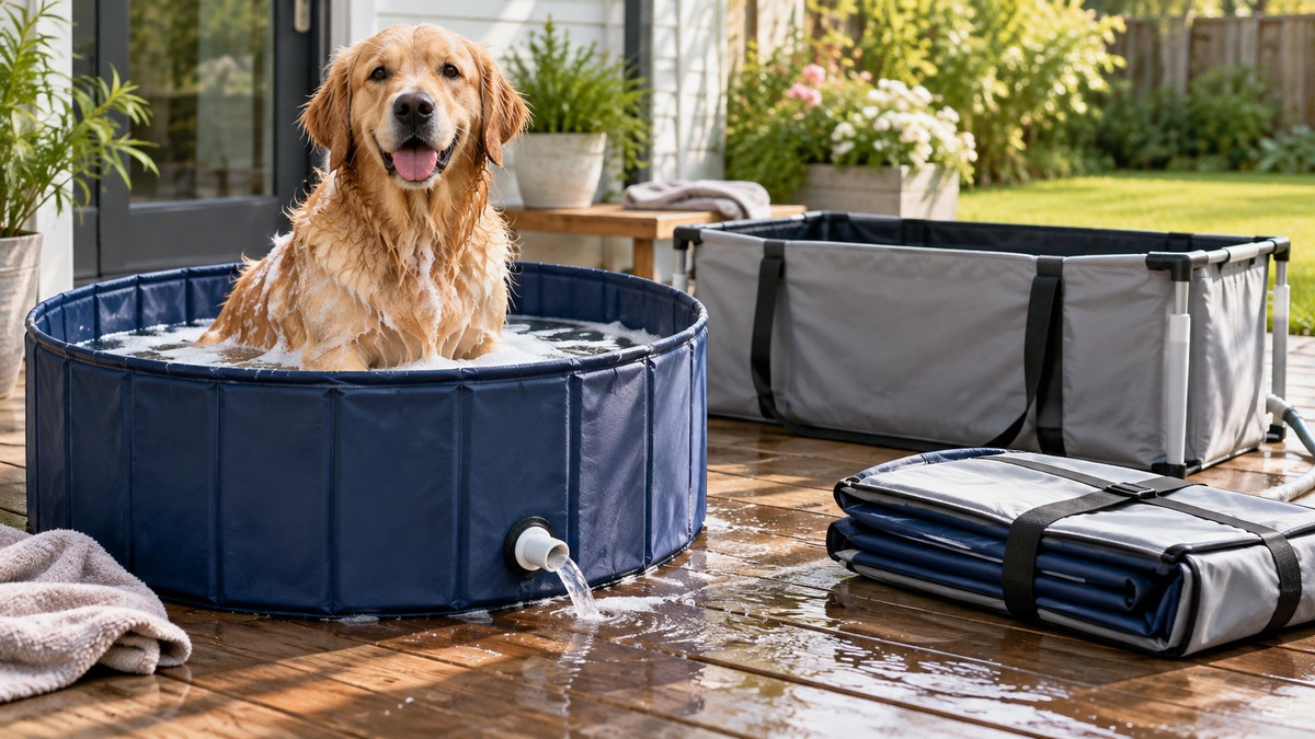 Portable Dog Bath Tubs Compared: Size, Folding and Drainage