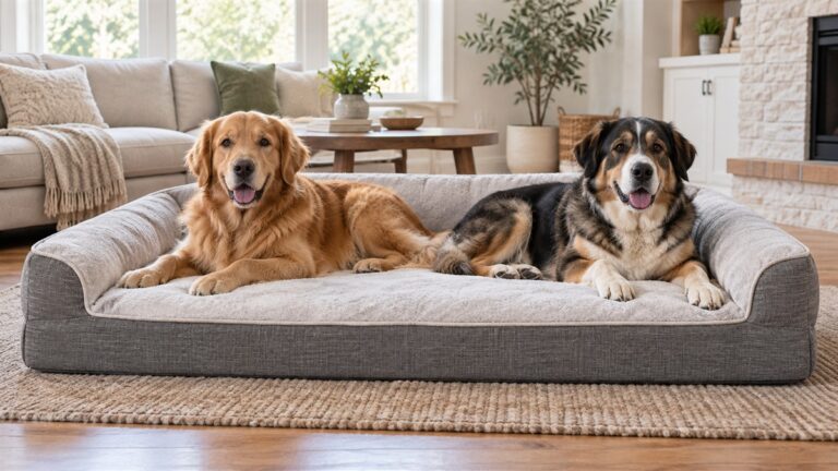 Double dog bed for two large dogs