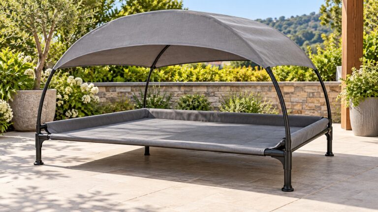 Extra large outdoor dog bed with canopy