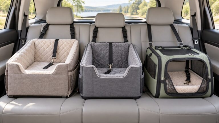 Product-focused comparison scene for petsfit carriers & travel products with the listed options arranged clearly.