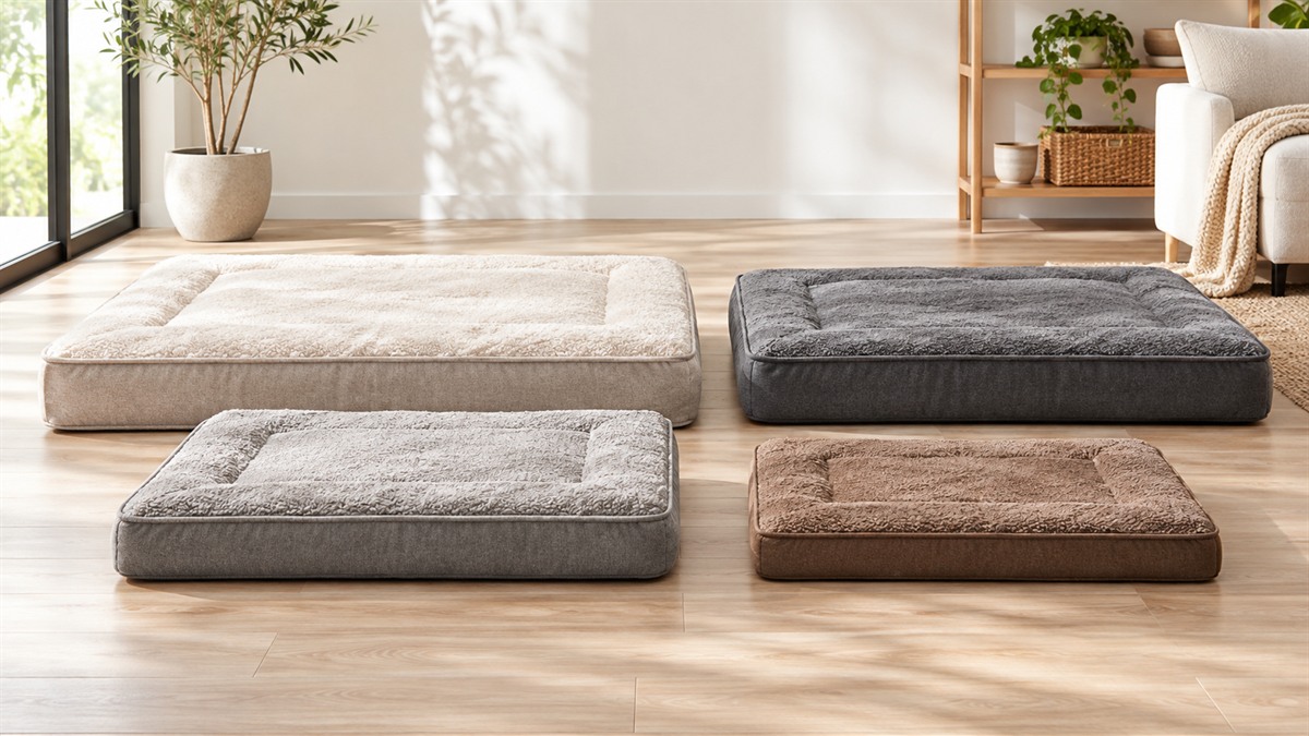 Product-focused comparison scene for pocblue bed mats with the listed options arranged clearly.