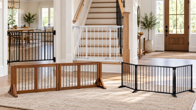 Product-focused comparison scene for regalo doors, gates & ramps with the listed options arranged clearly.