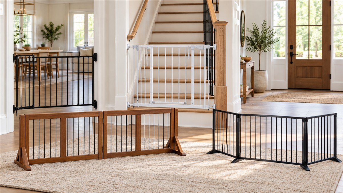 Product-focused comparison scene for regalo doors, gates & ramps with the listed options arranged clearly.