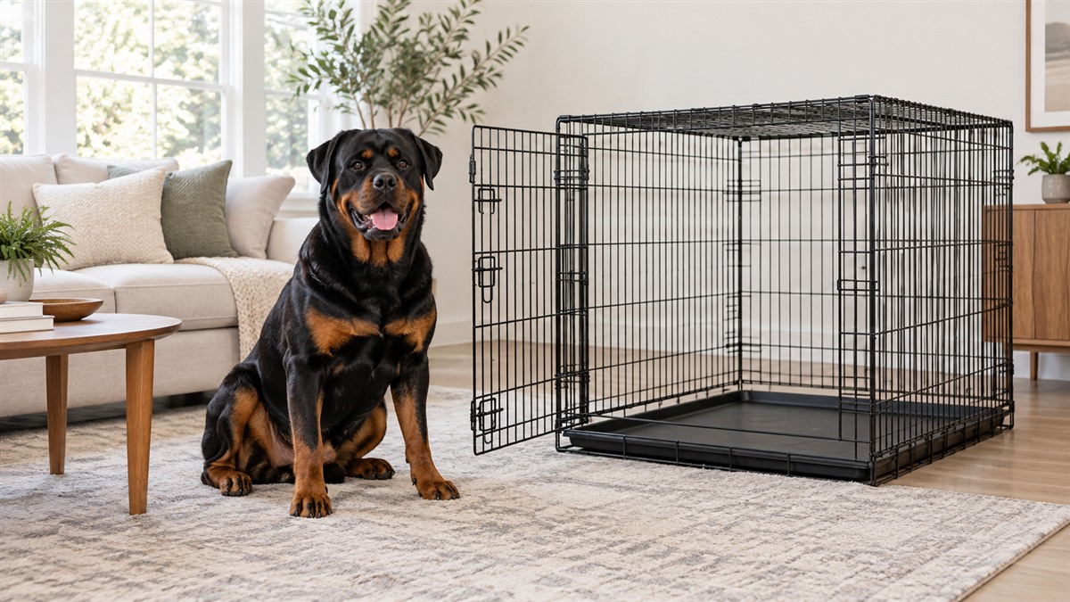 Rottweiler dog cage size