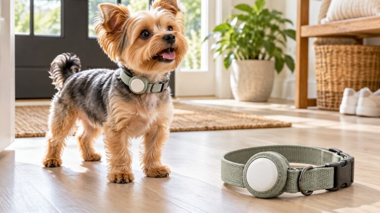 Small dog airtag collar