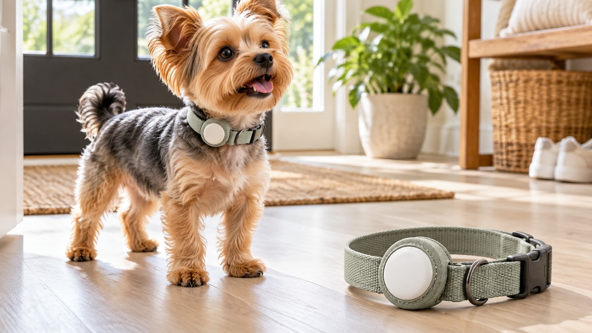 Small dog airtag collar