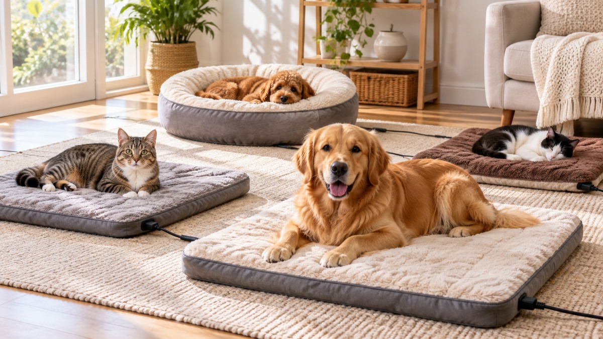 Product-focused comparison scene for toozey bed mats with the listed options arranged clearly.