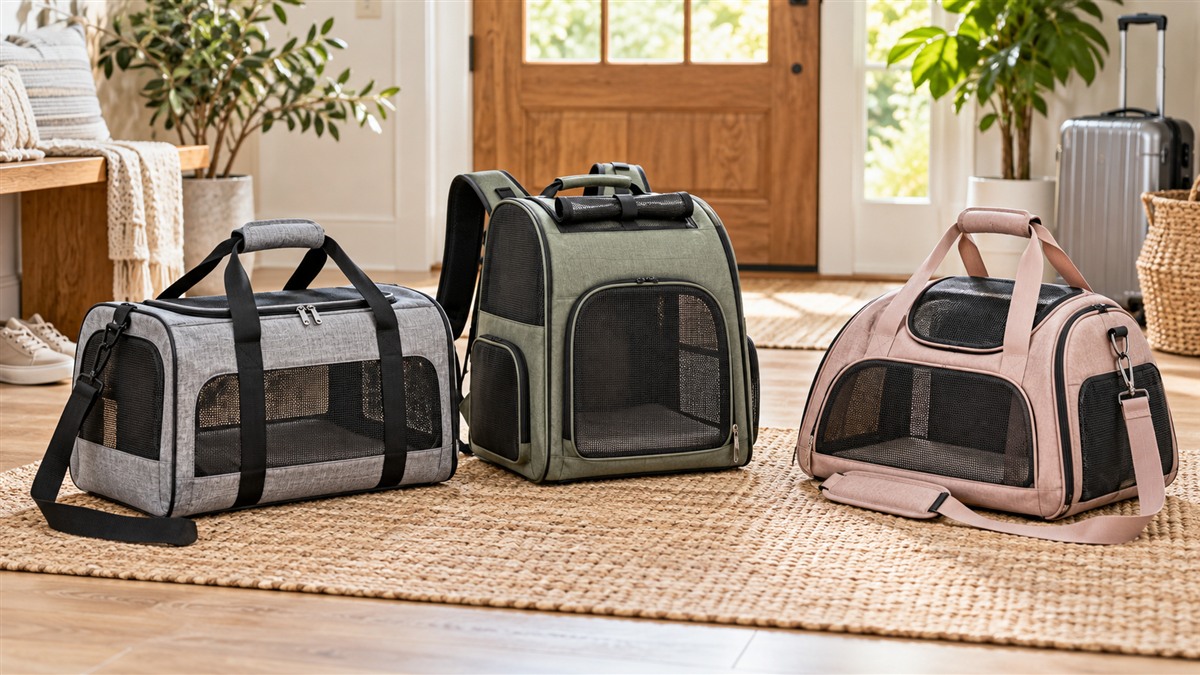 Product-focused comparison scene for vceoa carriers & travel products with the listed options arranged clearly.